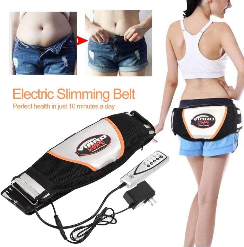 Electric Slimming Belt Weight Lose Magnet Vibration Massage Fat Burner Body Shake Waist Trainer Belly Vibro Shape Vibrating Heating for Men  Women