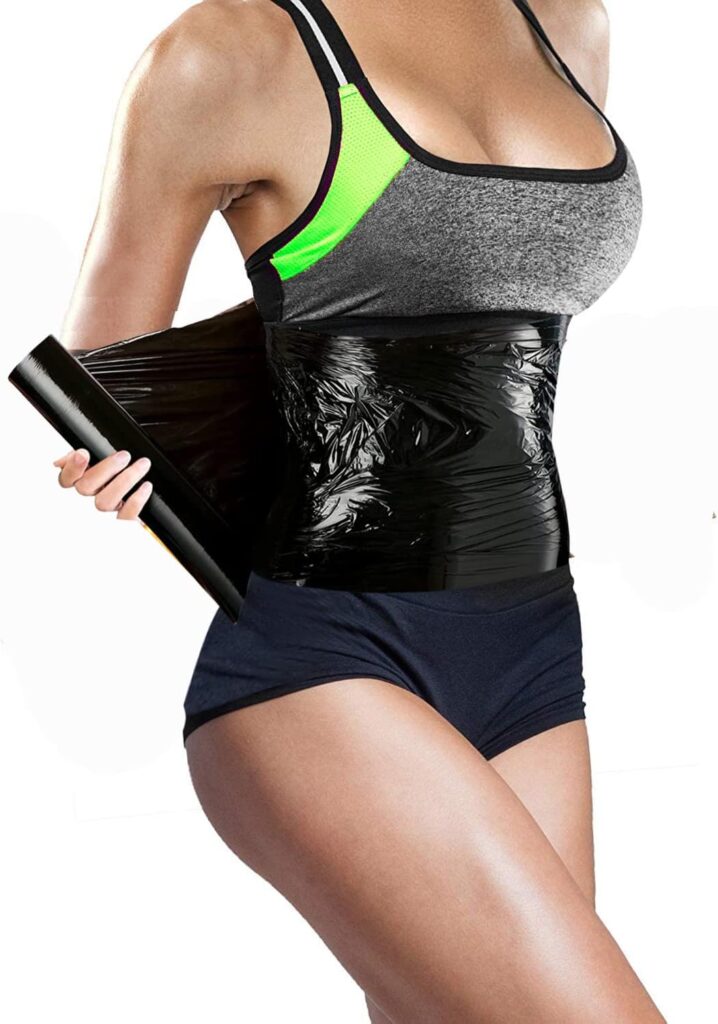 Osmotic Plastic Body Wrap, Stomach/Waist Wraps for Weight Loss, Workout and Sweat Enhancer Stomach Reduces Cellulite Wraps Film Body Effect Applicator Cellulite Power Wrap (Black)