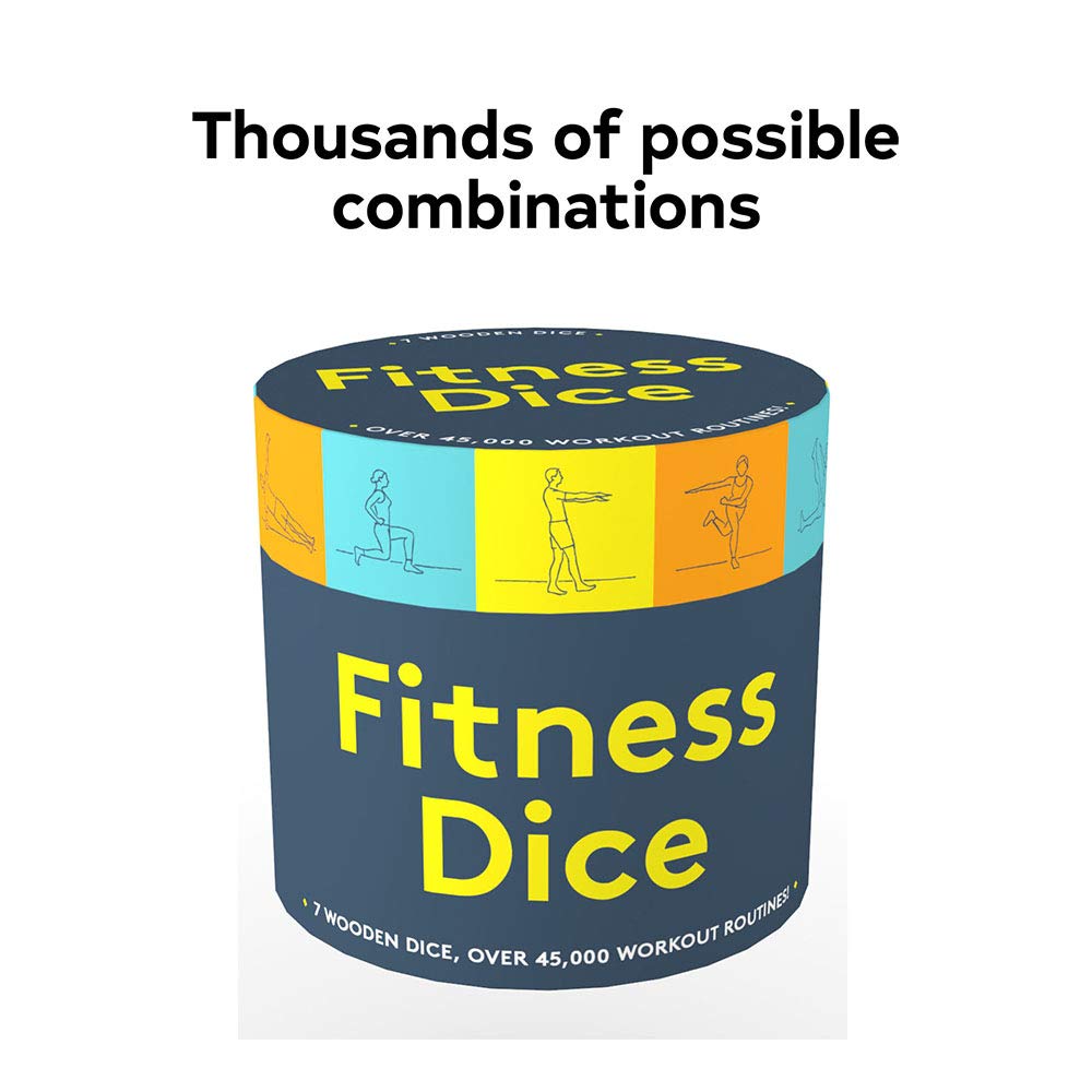 Fitness Dice: 7 Wooden Dice, Over 45,000 Workout Routines!     Novelty Book – 31 August 2020