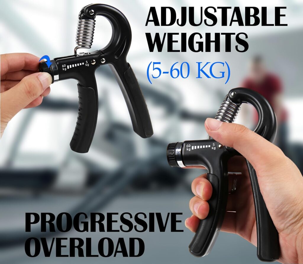 HYFY Ab Roller Wheel Set 6-in-1 with Exercise Roller Wheel Hand Grip Trainer Knee Pad Push-up Bar Stretch Band Jump Rope Home Exercise Core Strength Fitness Equipment Full Body Workout