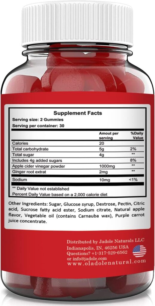 Oladole Apple Cider Vinegar Gummies with Mother - 60 Gummies | Delicious ACV Supplement for Weight Management, Digestion, Detox, Immune Health | Enriched with Vitamin B12, B9, Pomegranate, Beetroot