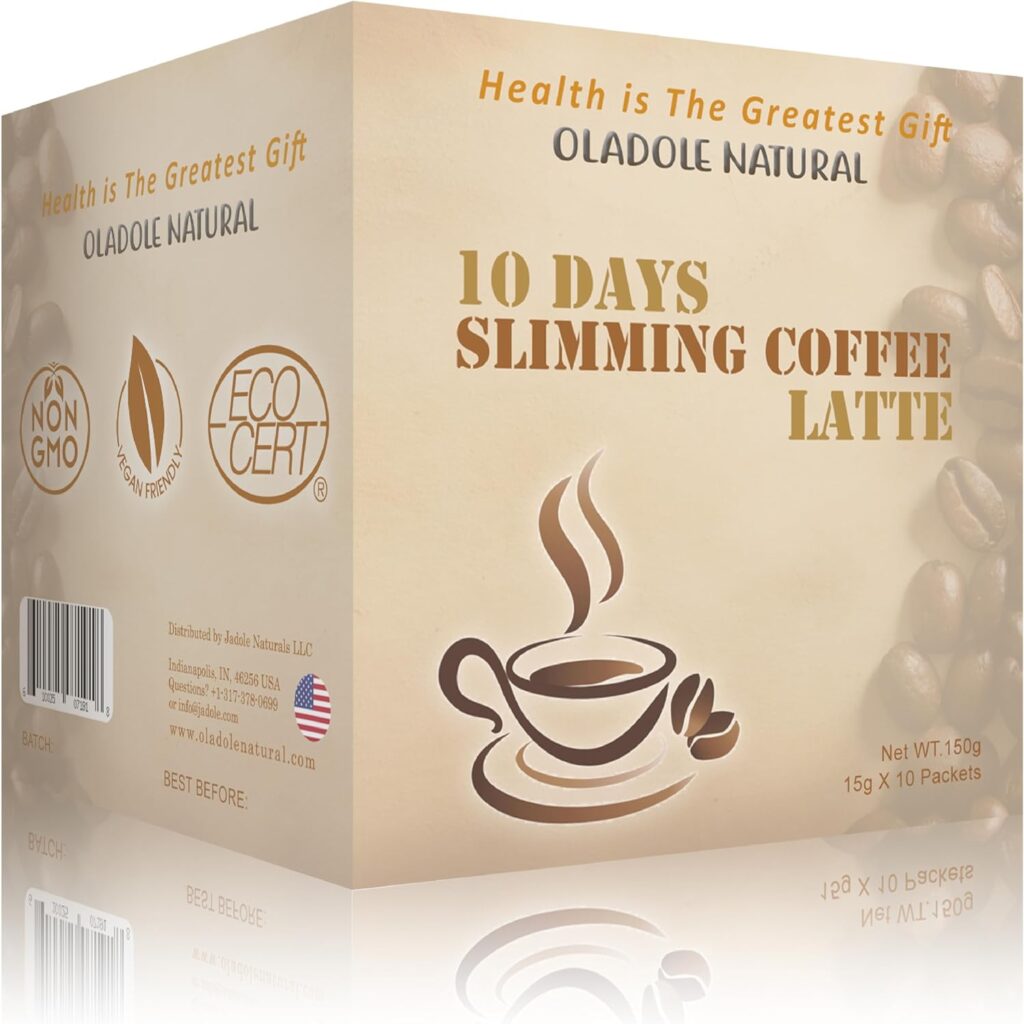 Oladole Natural Slimming Coffee Cappuccino (15g x 10 packets) for Weight Management with Super Ingredients Acai Berry, Raspberry Ketone, Garcinia Cambogia, African Mango, Green Coffee  Tea Extract