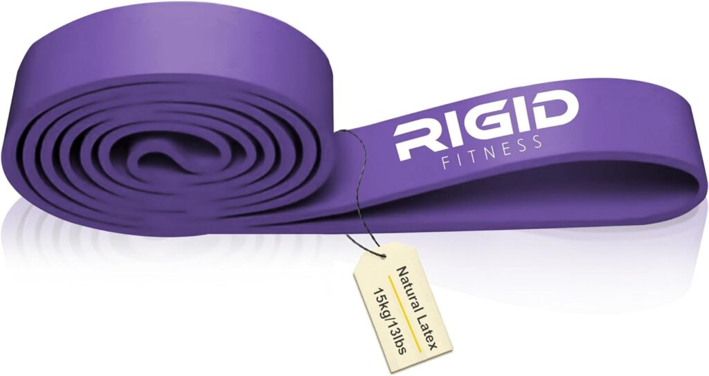 RIGID FITNESS Single Resistance Band - Heavy Duty Rubber Band with Strong Resistance, Pull-Up Assistance Band, Stretching Workout, Bodybuilding, Home Exercise Band