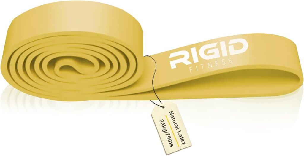 RIGID FITNESS Single Resistance Band - Heavy Duty Rubber Band with Strong Resistance, Pull-Up Assistance Band, Stretching Workout, Bodybuilding, Home Exercise Band