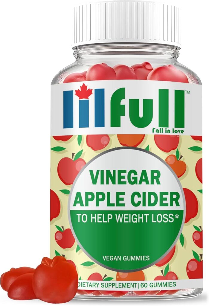 Lilfull Apple Cider Vinegar 1000mg 60 Vegan Gummies with Ginger Root Extract | Weight Management, Digestive Health, Detox  Cleansing, Immune Support, and Metabolism Boost | Non-GMO, Gluten-Free
