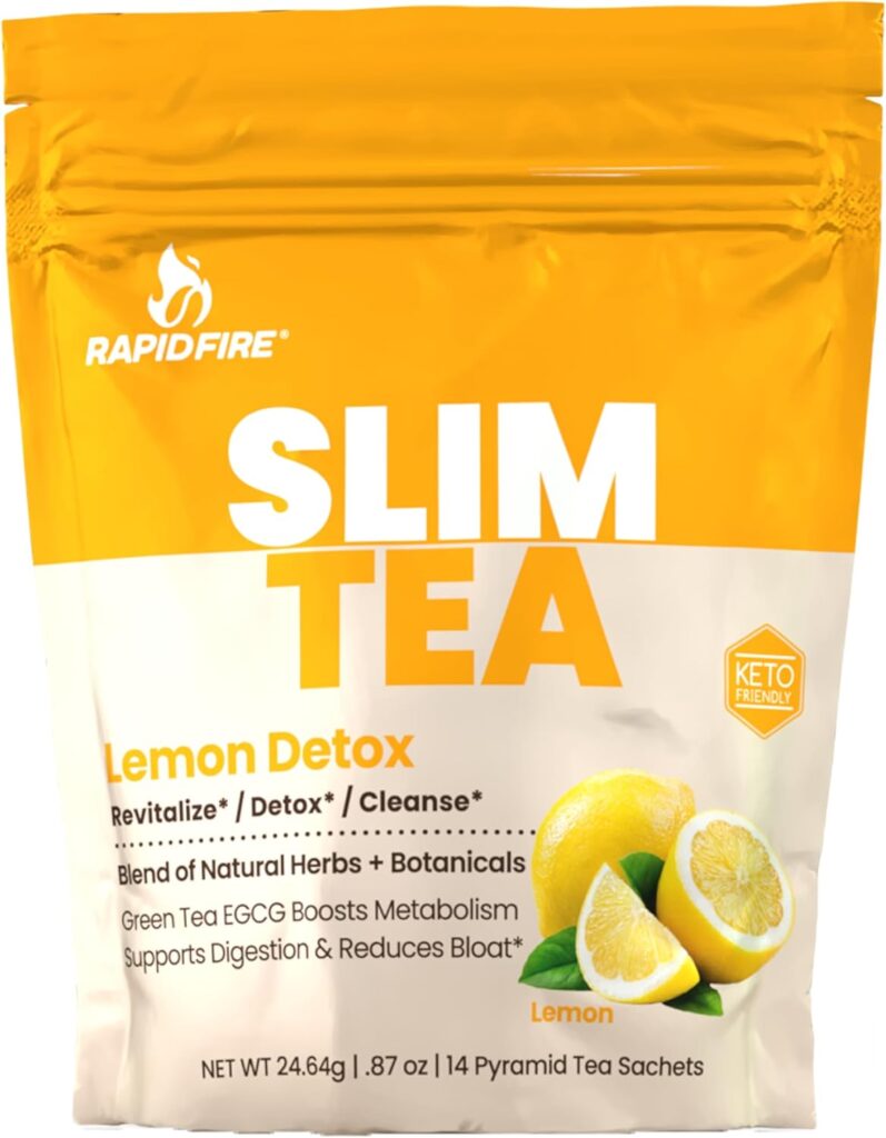 RAPID FIRE Rapidfire Slimtea 14-Day Herbal Teatox, Blend Of 14 Natural Herbs And Botanicals For Weight Loss, Servings
