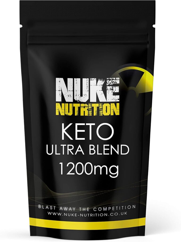 Nuke Nutrition Keto Diet Pills | 120 Capsules | Complete Weight Loss Pills that Work Fast | Ultra Max Strength Fat Burning Slimming Pills | Herbal Extracts Green Tea, African Mango  Raspberry | Vegan