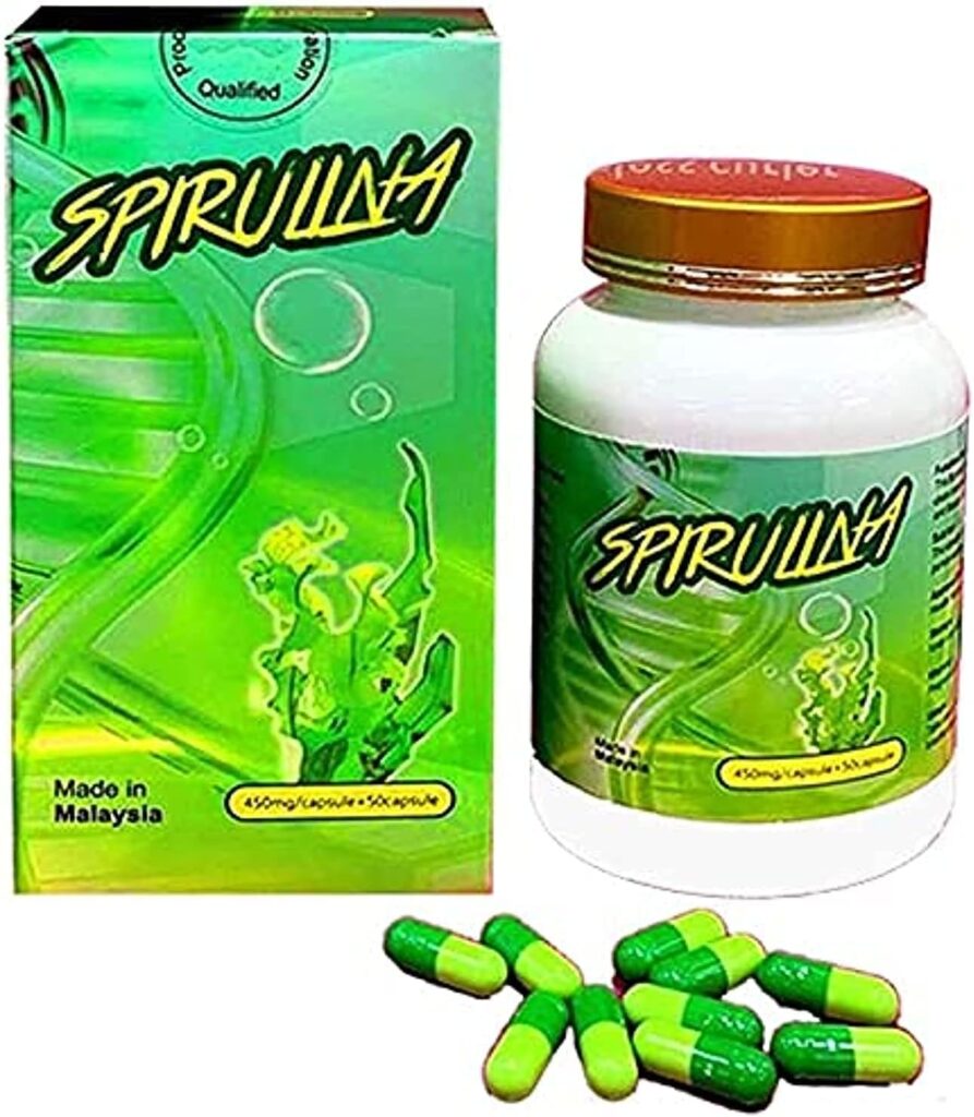 Spirulina Capsules For Slimming 60 Capsules, Made in Malaysia